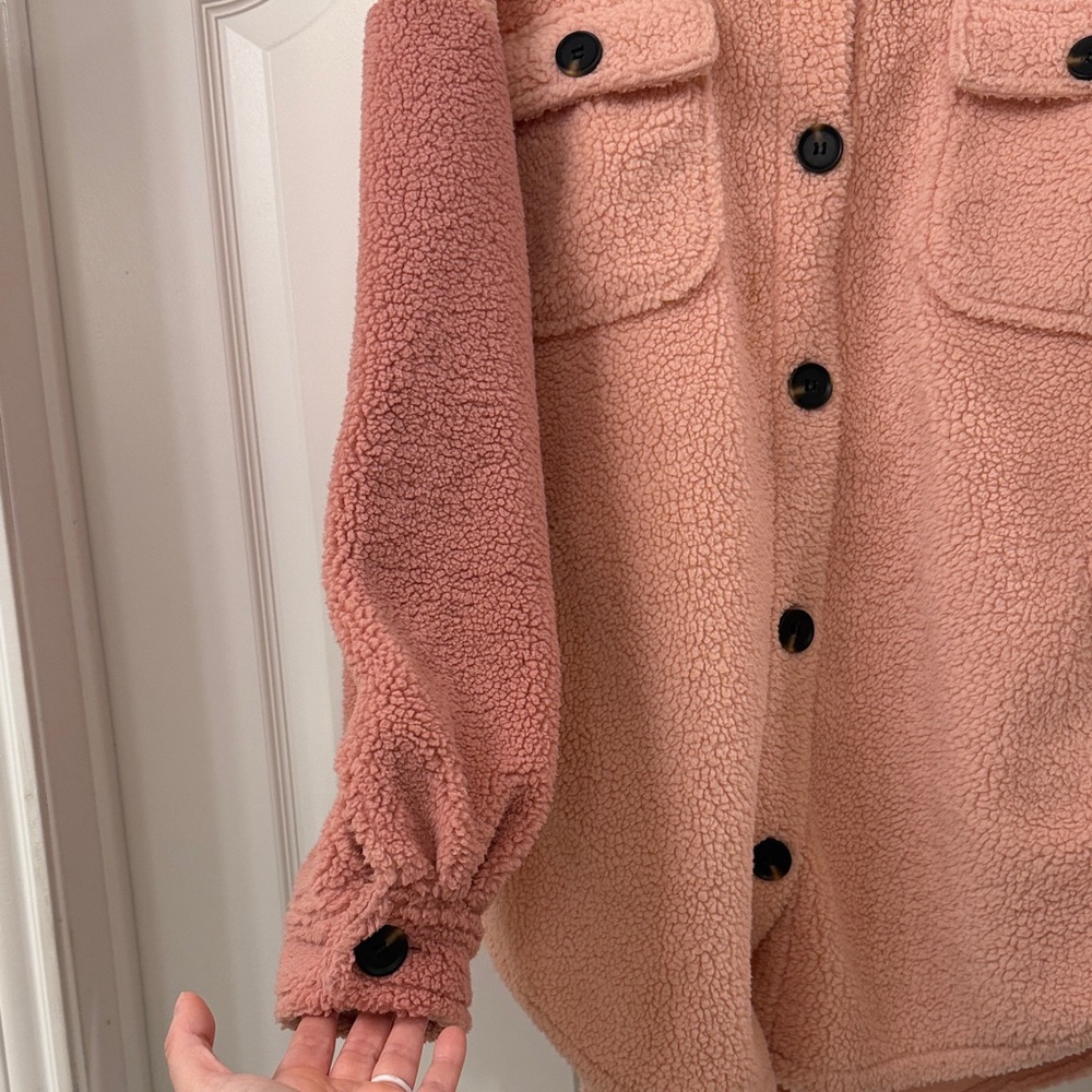 Simply Southern Blush Teddy Jacket - Picture 4 of 5